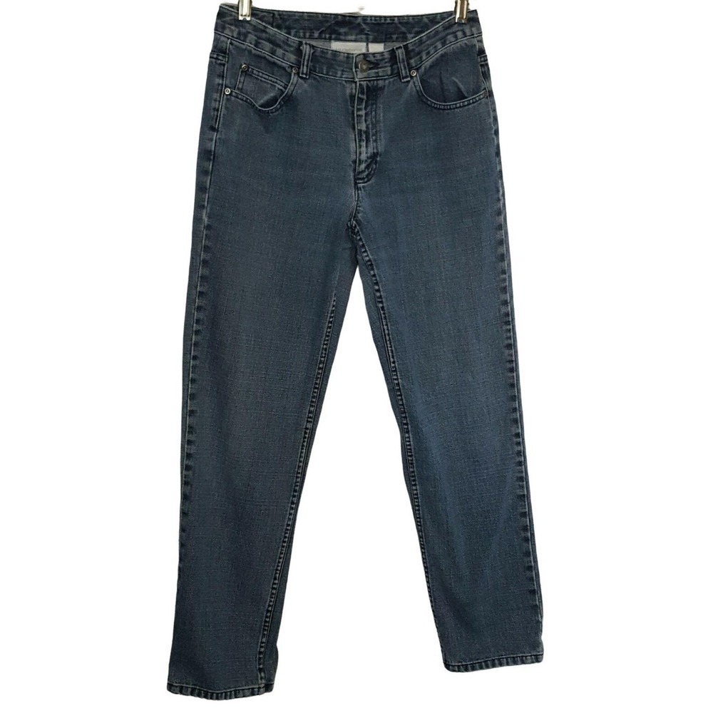 Liz Clairborne Womens Jeans Size 8 Straight Leg 100% Cotton 5 Pocket Mid Rise
